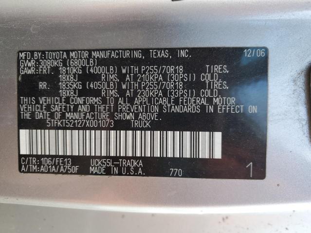 2007 TOYOTA TUNDRA #3293569959