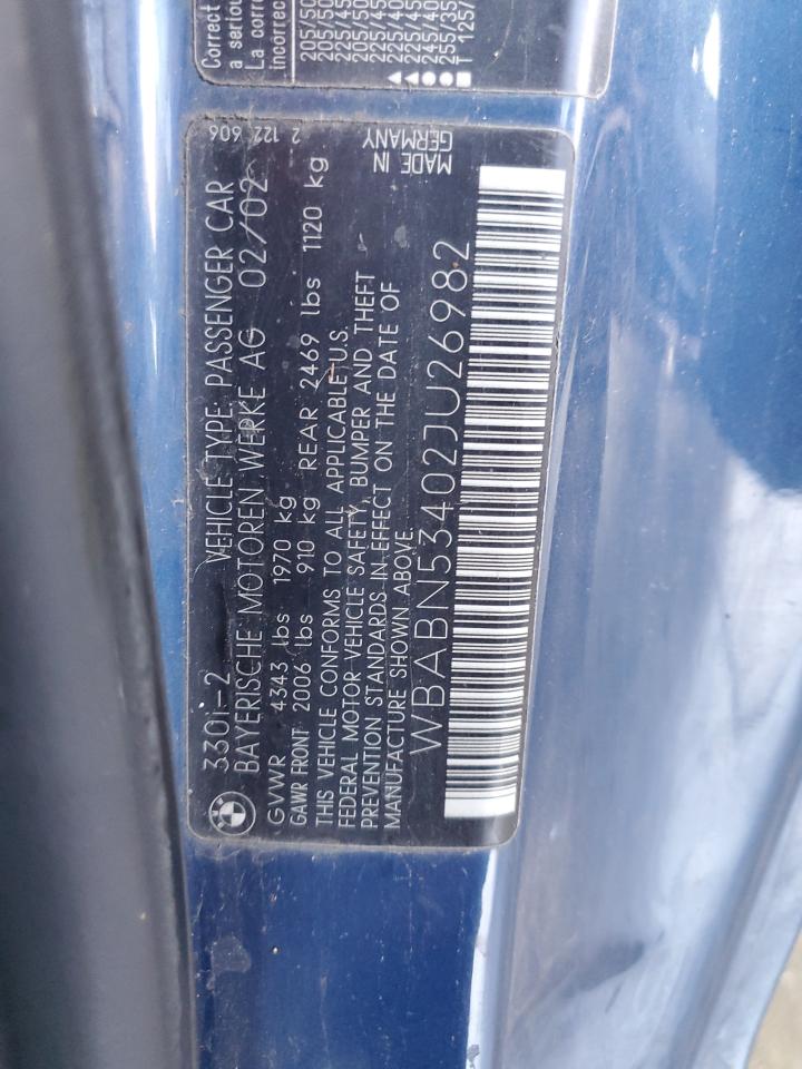 Lot #3287710015 2002 BMW 330 CI