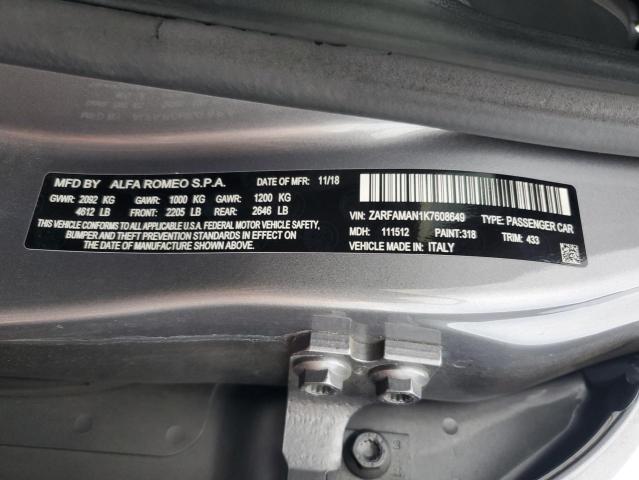 2019 ALFA ROMEO GIULIA #3312250867