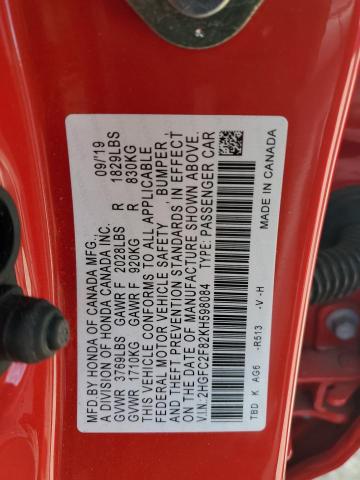 2019 HONDA CIVIC SPOR #3294314888