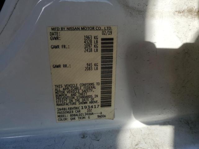 2019 NISSAN ALTIMA S #3304689941