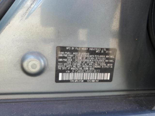 2010 SUBARU FORESTER X - JF2SH6BC5AH913613