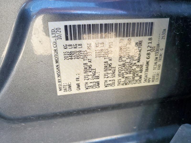 2021 NISSAN ROGUE SV #3316918072