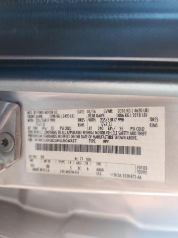 2017 FORD ESCAPE SE - 1FMCU0GD3HUA04327