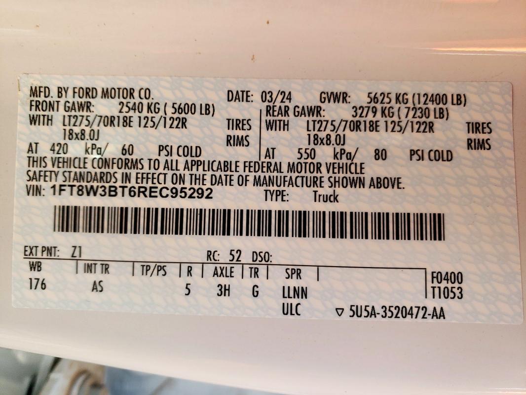 2024 FORD F350 SUPER #3294426517