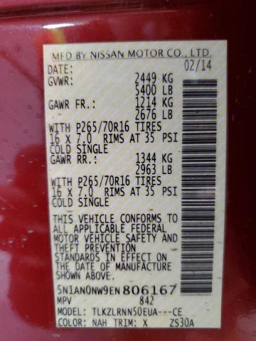 2014 NISSAN XTERRA X #3302759394