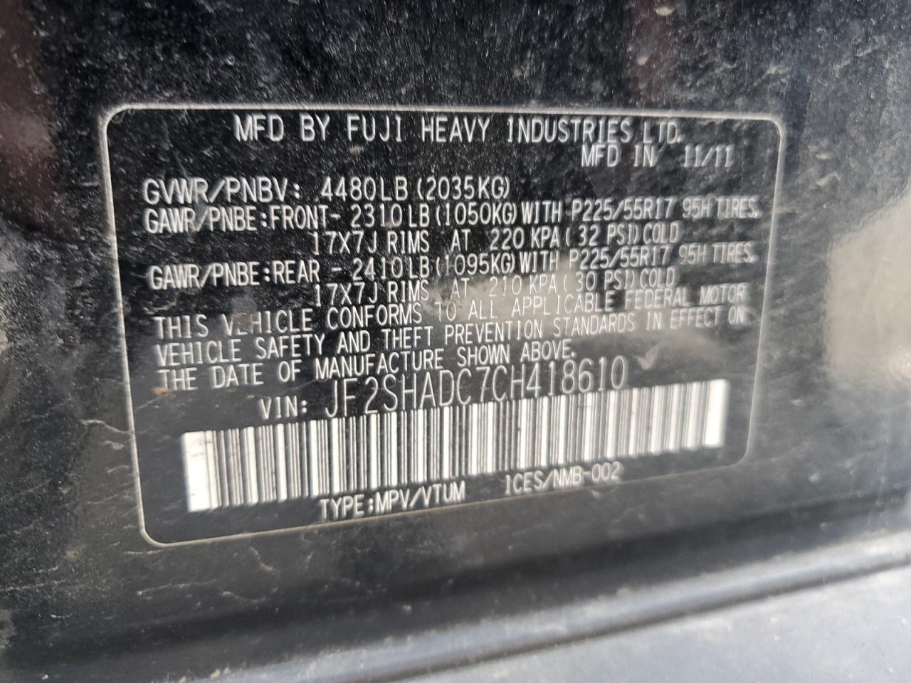 SUBARU FORESTER 2.5X PREMIUM