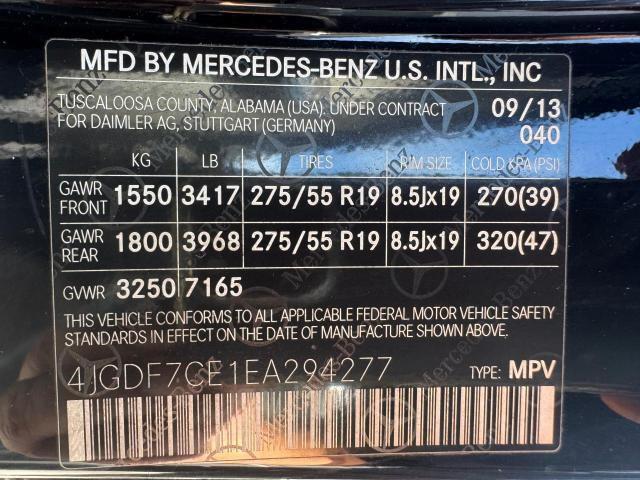 2014 MERCEDES-BENZ GL 450 4MA #3283789457