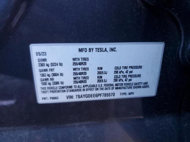 2023 TESLA MODEL Y 7SAYGDEE6PF785570