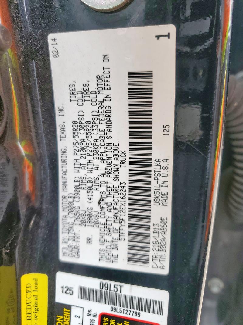 2014 TOYOTA TUNDRA CRE #3291293470