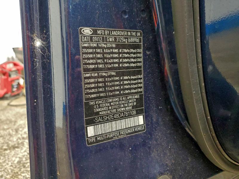 2013 LAND ROVER RANGE ROVE #3296942825