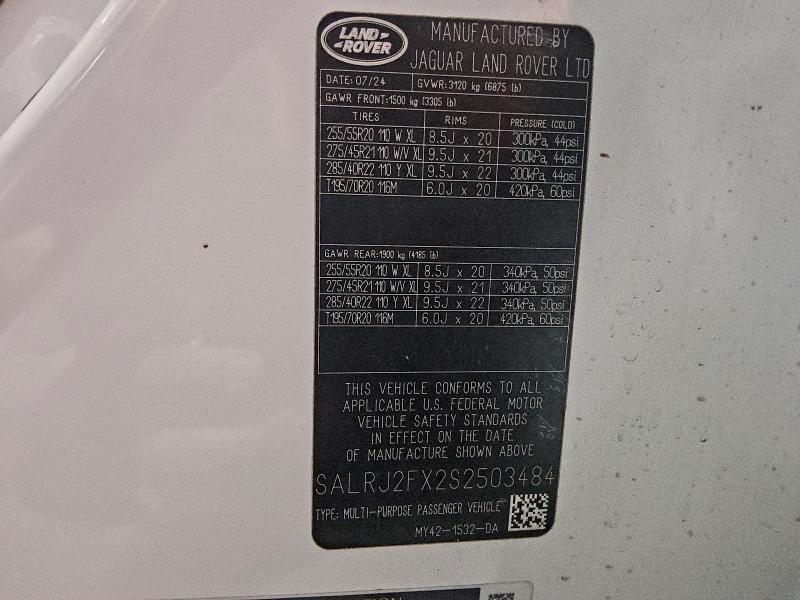 2025 LAND ROVER DISCOVERY #3297016398