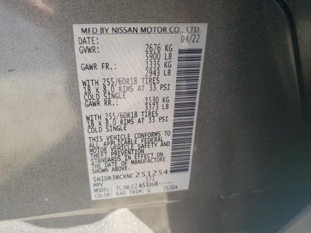 2022 NISSAN PATHFINDER #3297043530