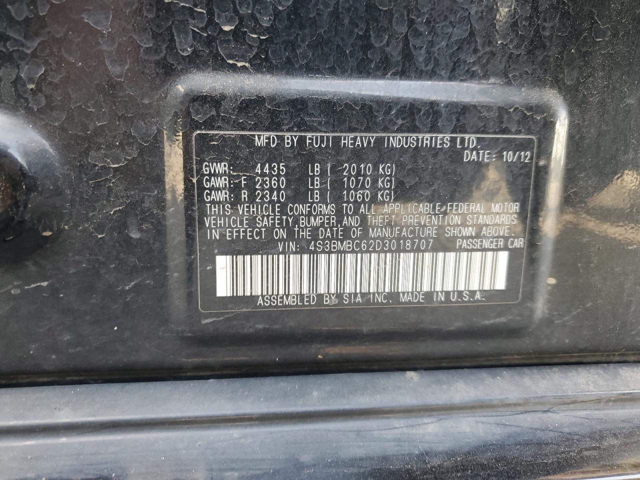 SUBARU LEGACY 2.5I PREMIUM