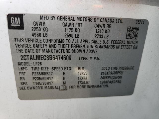 2011 GMC TERRAIN SL - 2CTALMEC3B6474609