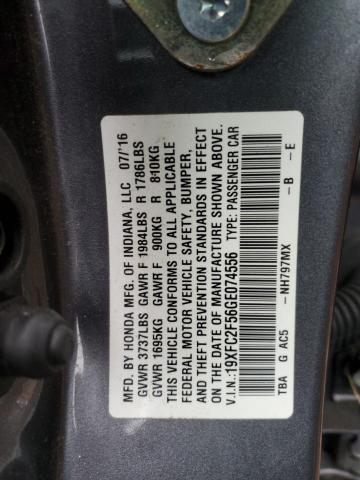 2016 HONDA CIVIC LX #3309513557