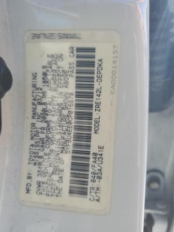 2012 TOYOTA COROLLA BA #3297962853