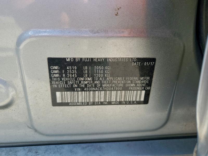 2017 SUBARU LEGACY 2.5 #3303680936