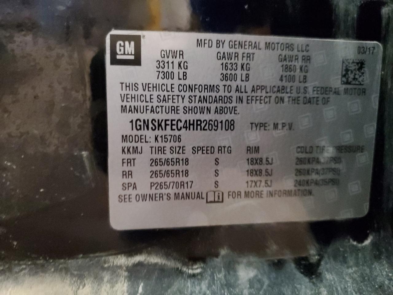 CHEVROLET TAHOE SPECIAL