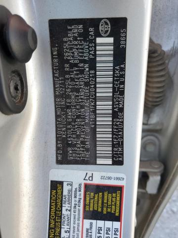 2012 TOYOTA CAMRY BASE - 4T1BF1FK7CU040218