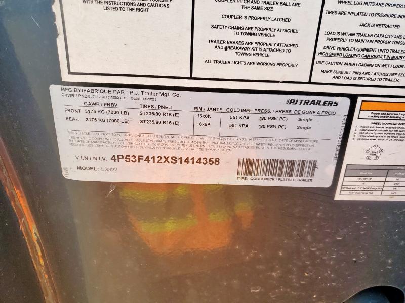 2025 PJ FLATBED TR #3284643381