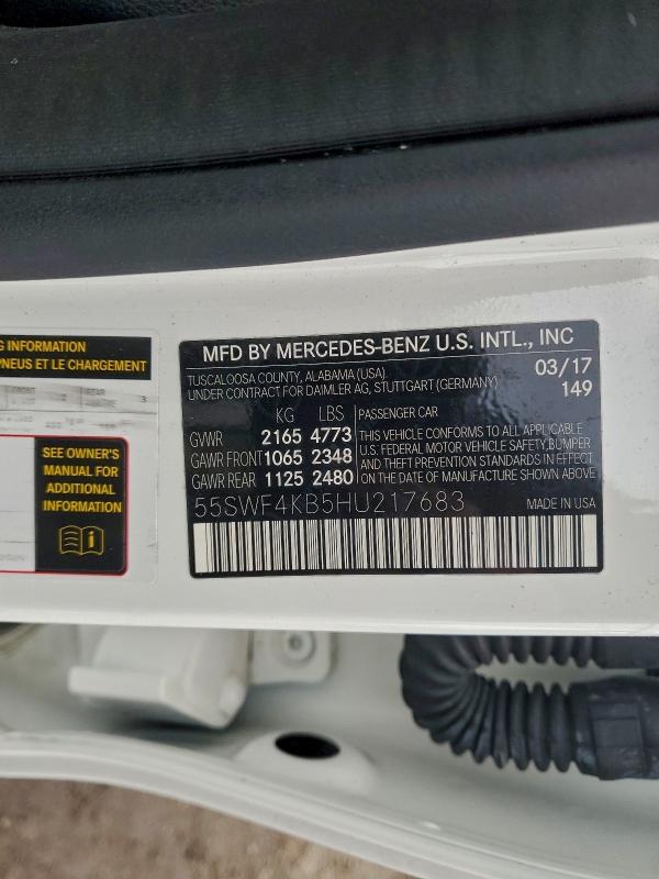 2017 MERCEDES-BENZ C 300 4MAT #3297013372