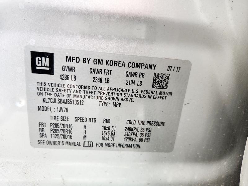 2018 CHEVROLET TRAX 1LT #3317852905