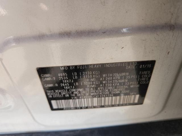 2015 SUBARU OUTBACK 2. #3284787528