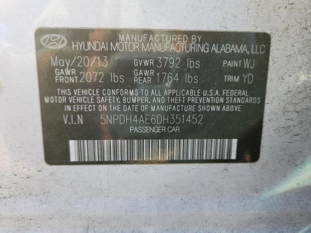 2013 HYUNDAI ELANTRA GL - 5NPDH4AE6DH351452