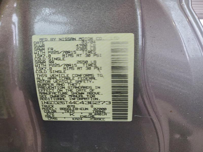 2004 NISSAN FRONTIER K #3297992059