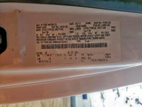 2011 FORD ECONOLINE #3311678236