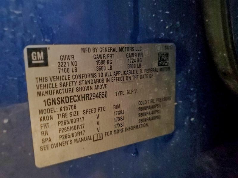 2017 CHEVROLET TAHOE POLI #3305361341