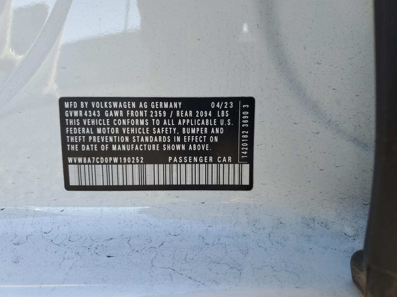 Lot #3302697032 2023 VOLKSWAGEN GTI 40TH A