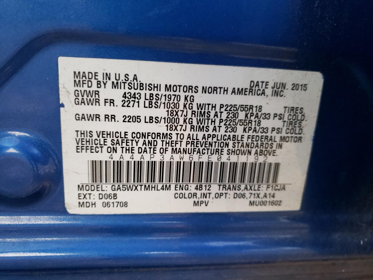 MITSUBISHI OUTLANDER ES