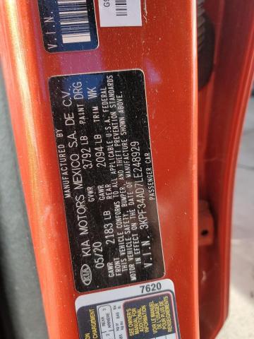 2020 KIA FORTE GT L #3292292335