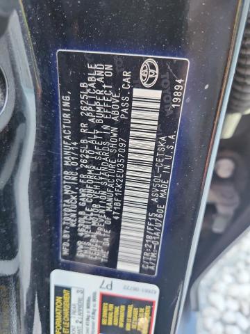 2014 TOYOTA CAMRY L #3304675907