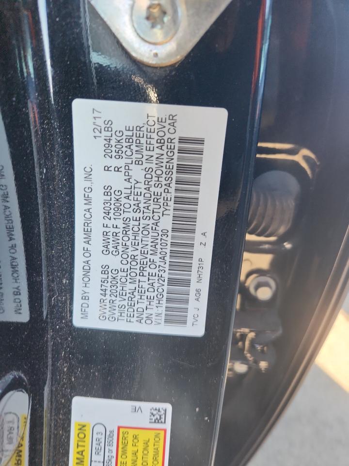 Lot #3316715428 2018 HONDA ACCORD SPO