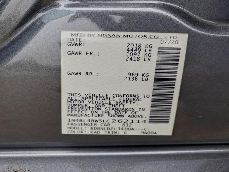 2020 NISSAN ALTIMA S #3316715459