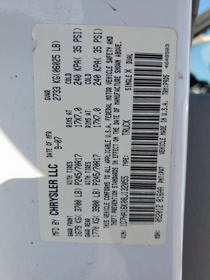 Lot #3285760692 2008 DODGE RAM 1500 S