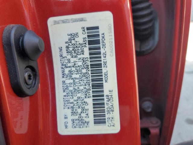 2013 TOYOTA COROLLA BA #3303785430