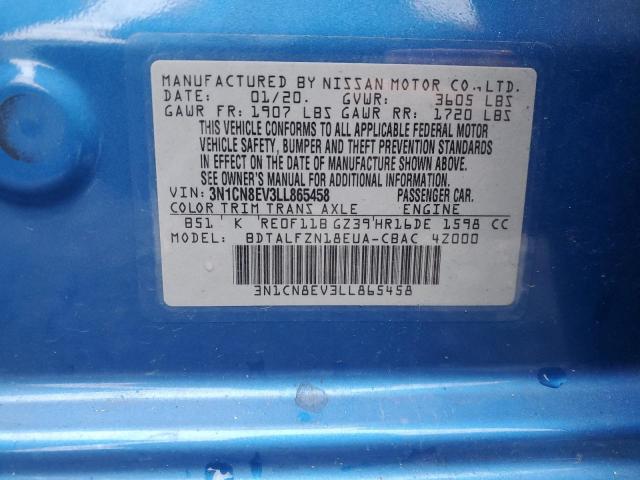 2020 NISSAN VERSA SV #3301983455