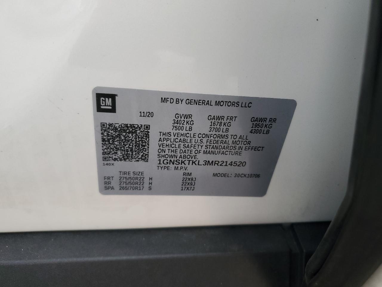 CHEVROLET TAHOE K1500 HIGH COUNTRY