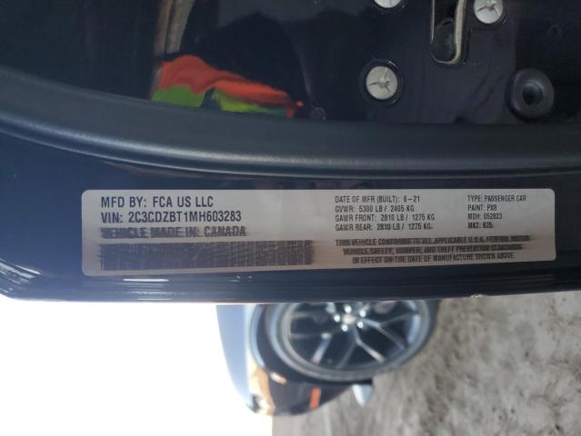 2021 DODGE CHALLENGER 2C3CDZBT1MH603283