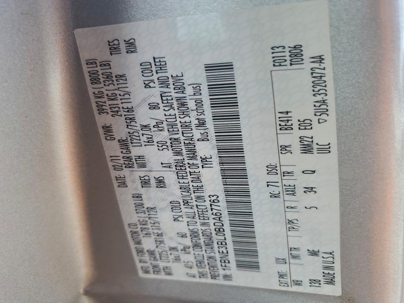 2011 FORD ECONOLINE #3298143258