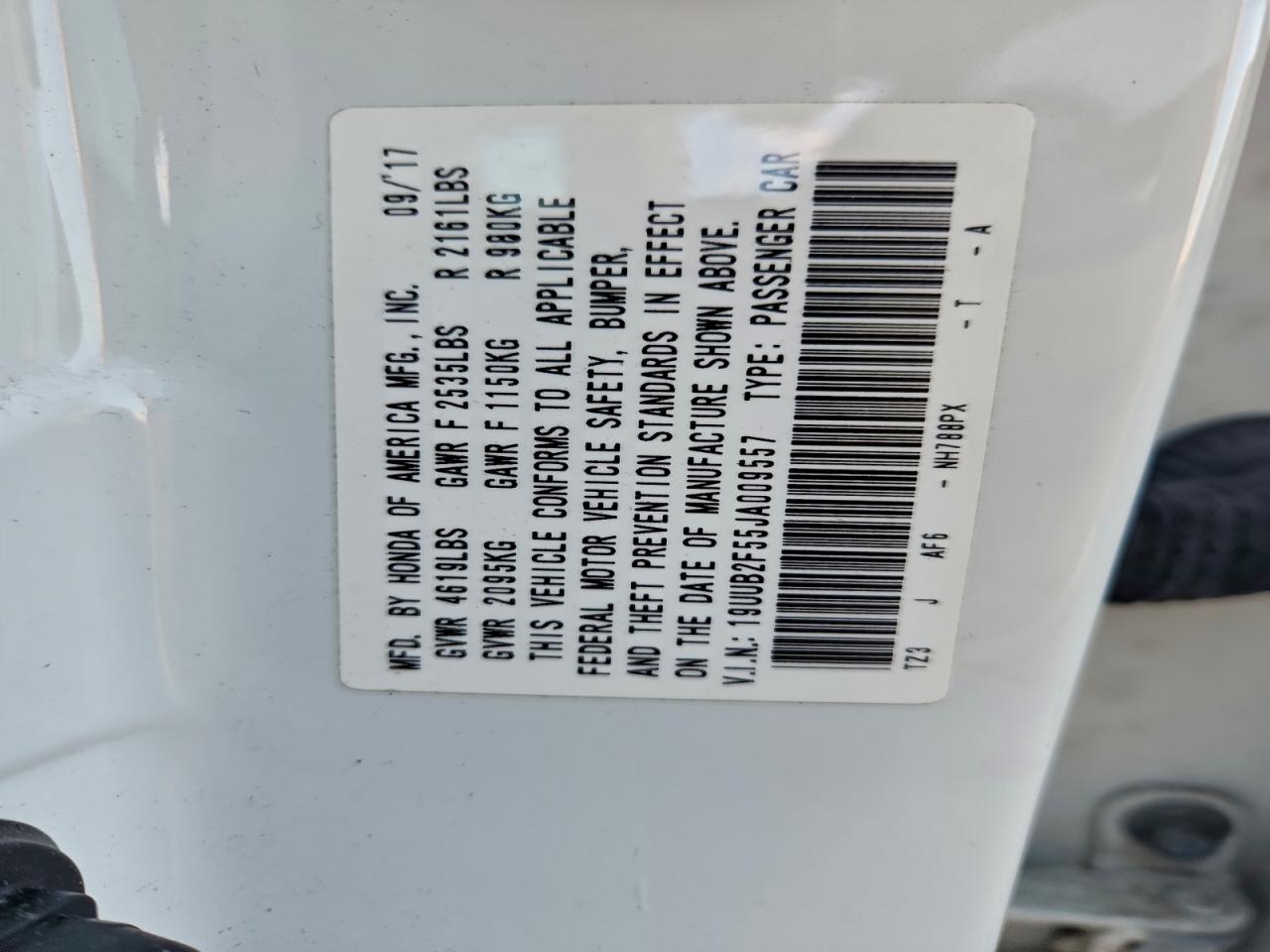 Lot #3308381310 2018 ACURA TLX TECH