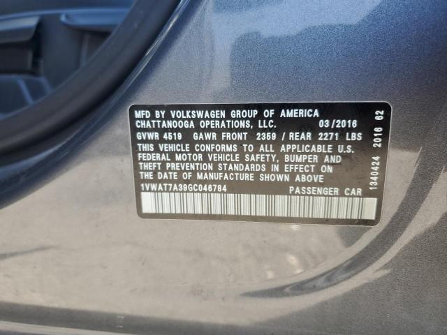 2016 VOLKSWAGEN PASSAT S - 1VWAT7A39GC046784