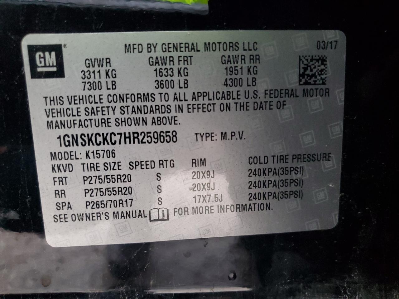 CHEVROLET TAHOE K1500 PREMIER