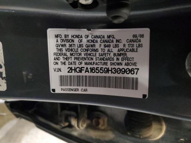 2009 HONDA CIVIC LX #3300604919