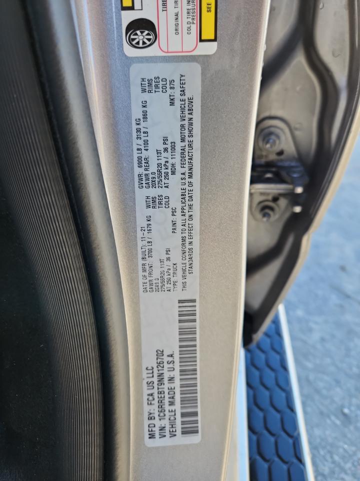 Lot #3302902890 2022 RAM 1500 BIG H