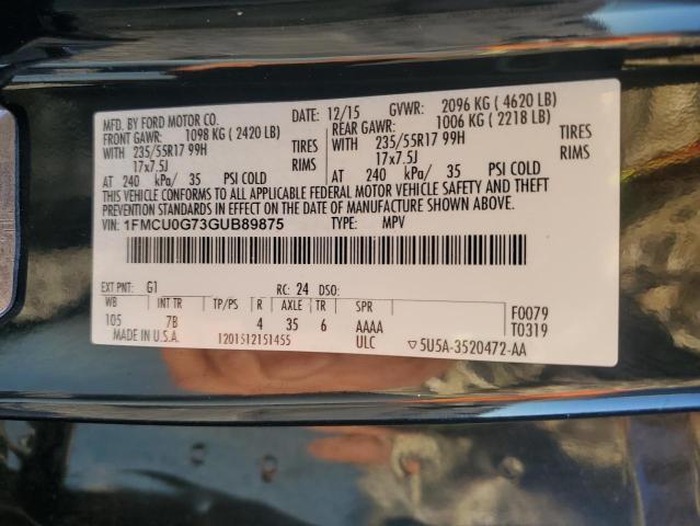 2016 FORD ESCAPE SE - 1FMCU0G73GUB89875